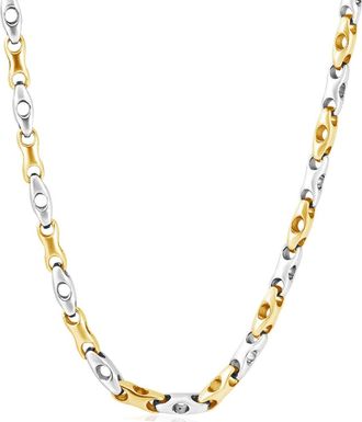 Pompeii3 Mens Marine 14k Gold (146gram) or Platinum (274gram) 6mm Link Chain Necklace 24