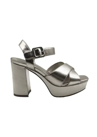 Jeffrey Campbell Womens Amma Platform Heels In Silver