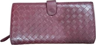 Bottega Veneta Pre-owned Wallets, male, Red, Size: ONE SIZE Pre-owned Intrecciato Long Wallet