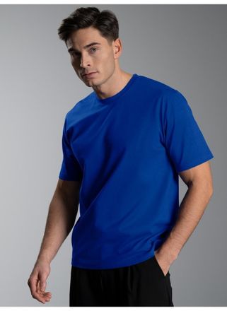 Trigema T-Shirt TRIGEMA TRIGEMA T-Shirt aus 100% Baumwolle, Herren, Gr. XXL, blau (royal), Single Jersey, 100% Baumwolle, Basic, lang, Rundhals, Shirts T-Shir