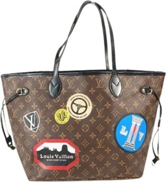 Louis Vuitton Tweedehands Canvas Louis Vuitton tassen - Dames - Vintage Shopper - Bruin - ONE Size - Vintage
