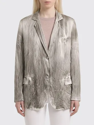 Avant Toi Crinkled Effect Silk Single Breasted Blazer
