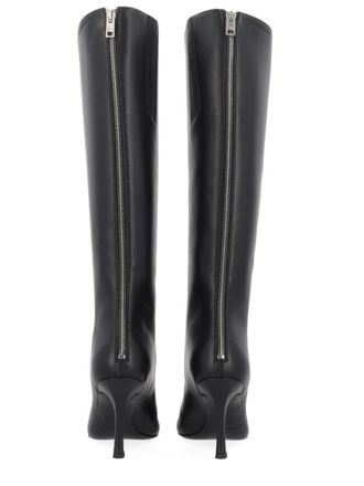 Alexander Wang Calf Leather Heeled Boot - Black