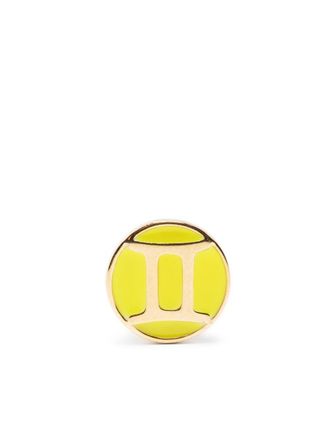 Maria Black Gemini Coin charm - unisex - Resin/Gold Plated Sterling Silver - One Size - Yellow