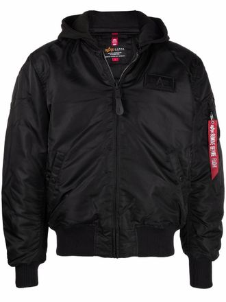 Alpha Industries Bomber con zip - Nero