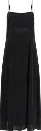 PESERICO Black Viscose Long Womens Dress