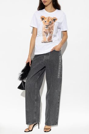 Blumarine T-shirt With Print, Womens, White