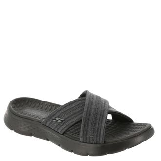 Skechers Womens GO Walk Flex Sandals Impressed, Black Grey, 37 EU Weit