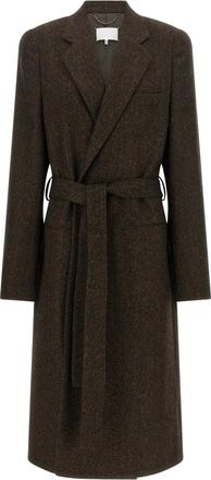 Maison Margiela Jassen, Heren, Bruin, L, Wol, Trenchcoats