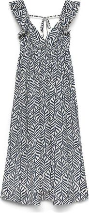 Vero Moda Bedrukte maxi-jurk met mouwen met ruches