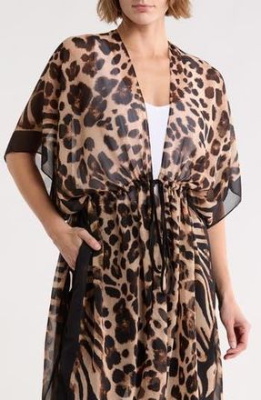 Vince Camuto Mixed Animal Print Topper in Brown at Nordstrom Rack