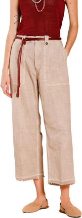 Mason's Vivienne Work Cargo Pants - Dames - Wijde Broeken - Beige - S - Katoen - Broeken