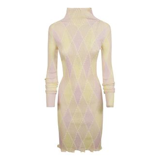 Burberry Kleedjes, Dames, Veelkleurig, XS, Katoen, Gebreide Dagjurk