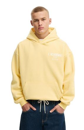 Cotton On Mens Box Fit Graphic Hoodie in Frosted Honey Academie Des at Nordstrom, Size Xx-Large