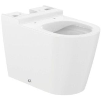 Roca Roca - Taza Rimless Con Salida Dual Para Inodoro De Tanque Bajo Round Inspira Color: Blanco