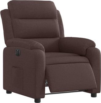 vidaXL Vidaxl - Sill&oacute;n Reclinable El&eacute;ctrico Tela Marr&oacute;n Oscuro