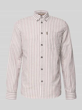 PME Legend Regular Fit Freizeithemd mit Leinen-Anteil in Flieder, Gr&ouml;&szlig;e XXXL