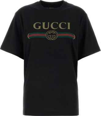 Gucci Black Logo Crew Neck T-Shirt