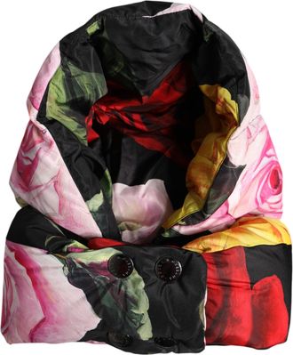 Dolce & Gabbana Womens Black Floral Print Whole Head Wrap Hat Polyester