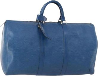 Louis Vuitton Pre-owned Weekend Bags, female, Blue, Size: ONE SIZE Pre-owned Vintage Epi Boston Bag