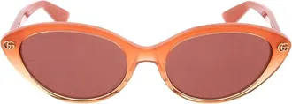 Gucci Accessoires, unisex, Oranje, ONE Size, Zonnebril