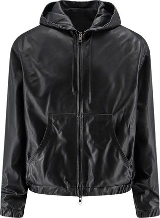 DFour Dfour - Leren jas met capuchon - Heren - Jassen - Zwart - Maat: 3XL Leer