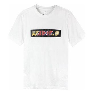 Nike Just Do It Athleisure Casual Sports Short Sleeve White BQ0170-100