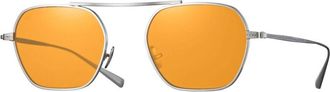 Eyevan 7285 Stripes Sun BC Mens Sunglasses Silver Size 52