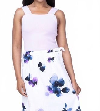 Lilla P Wide Strap Tank In Lavender