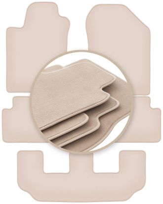 OEM Alfombrillas Beige Premium Para Toyota Corolla Verso Ii 7 Plazas 2004-2009