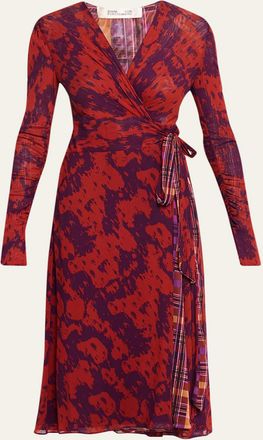 Diane Von F&uuml;rstenberg Carmen Reversible Mesh Midi Wrap Dress