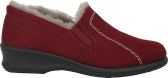 Rohde Rode Wol Pantoffel Comfort Schoenen - Dames - Loafers - Rood - 38 1/2 EU - Wol - Schoenen