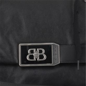 Balenciaga Womens Modu Leather Shoulder Bag Black Handbags Hand