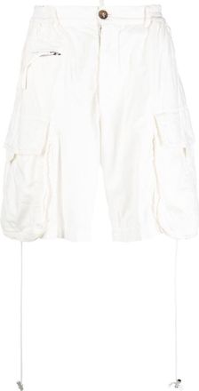 Dsquared2 knee-length cargo shorts - men - Cotton/Spandex/Elastane - 46 - White