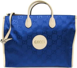 Gucci Pre-owned Canvas gucci-bags - Dames - Vintage Shopper - Blauw - ONE Size - Leer - Vintage
