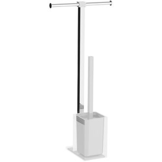 Gedy Gedy - Ra320200000 Rainbow Columna Portarrollo+escobillero Blanco - Ref: Ra320200000