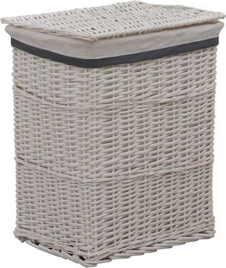 vidaXL Cesto De La Ropa Sucia De Sauce Blanco Vidaxl