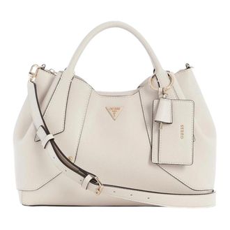 Guess Tassen, Dames, Wit, ONE Size, Leer, Darcy Logo Handbag