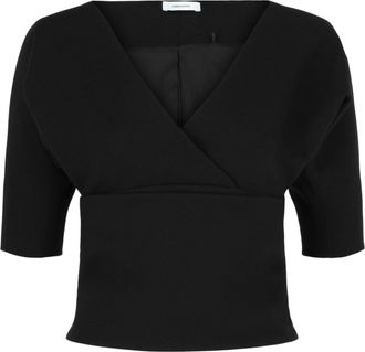 Ferragamo Layered Wool-Blend Blouse