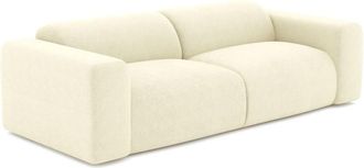 Sia Home Sof&aacute; cama 3 plazas terciopelo de pana crema 205 cm