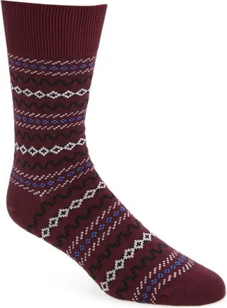 J.W.Anderson Fair Isle Crew Socks in Black at Nordstrom, Size Medium/large