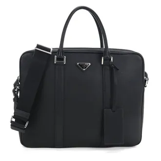 Prada Black Leather Briefcase (Pre-Owned)