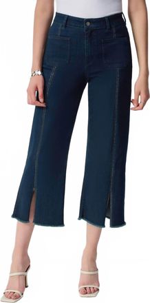 Joseph Ribkoff High-Waisted Cropped Trousers In Dark Denim Blue