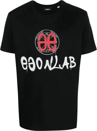 EGONlab. T-shirt in Cotone con Stampa Bearbrick - - Tops - Uomo - Nero - M
