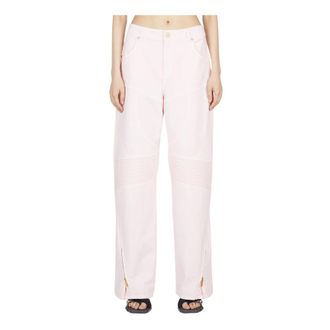 Blumarine Straight Jeans, female, Pink, Size: XS Biker Jeans