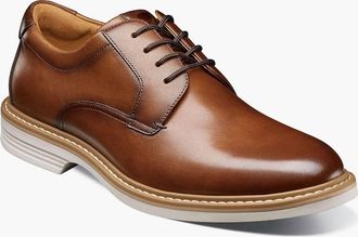 Florsheim Mens Norwal Plain Toe Oxford In Cognac Multi