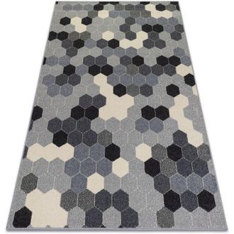 RugsX Alfombra Heos 78537 Hex&aacute;gono Gris/crema Grey 160x220 Cm