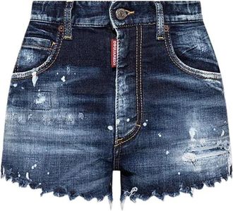 Dsquared2 Ultra-Korte Denim Shorts - Dames - Denim shorts - Blauw - XS - Denim - Korte Broeken