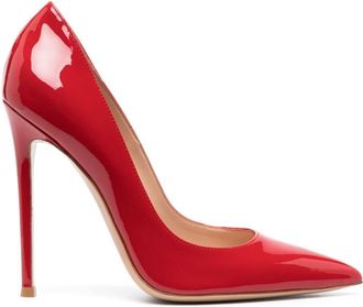 Gianvito Rossi Gianvito 115mm patent-leather pumps - women - Calf Leather/Calf Leather/Patent Calf Leather - 40 - Red
