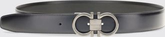 Ferragamo Cintura Gancini reversibile e regolabile in pelle di vitello